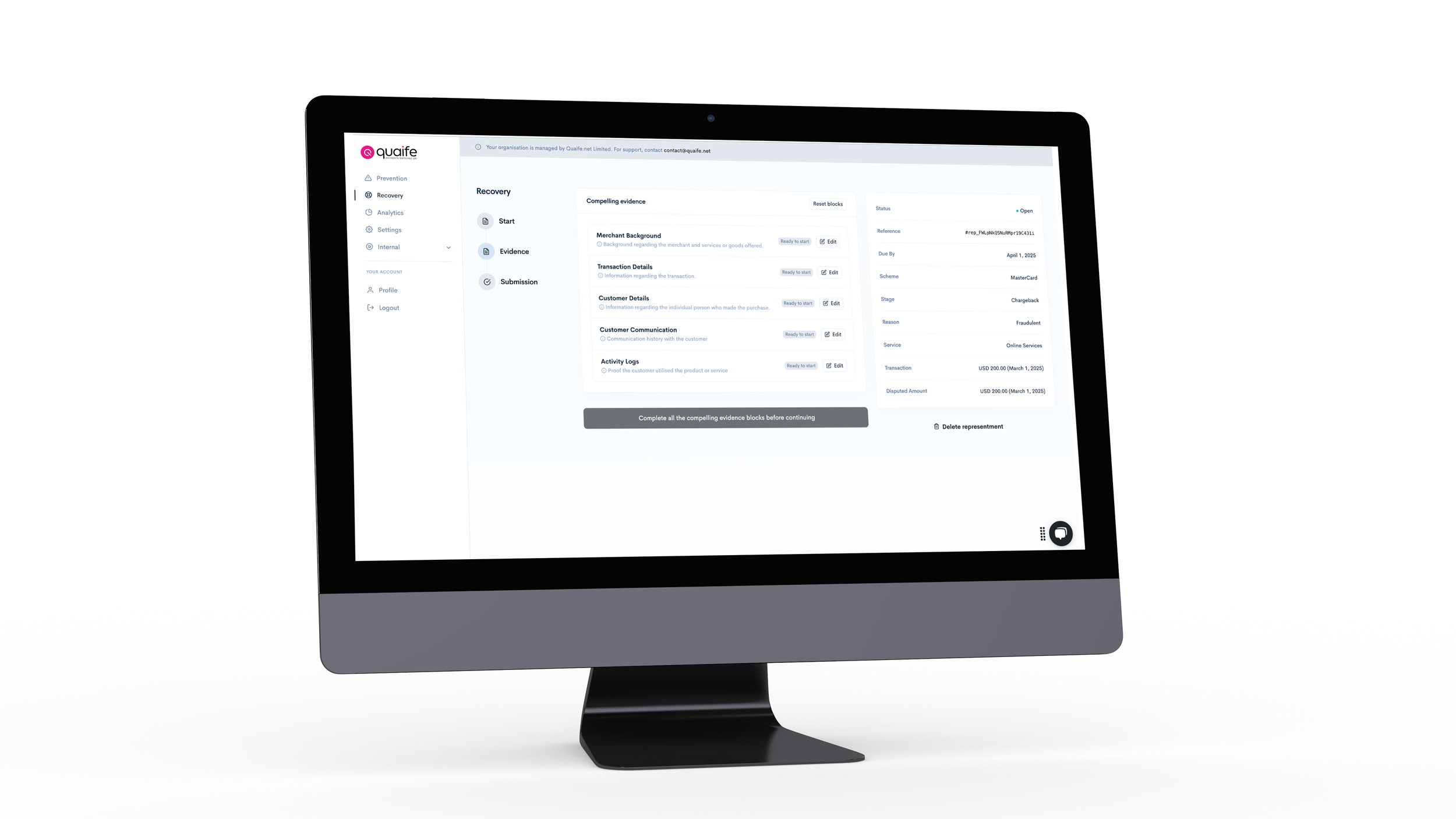 revovery-screen Quaife Recovery